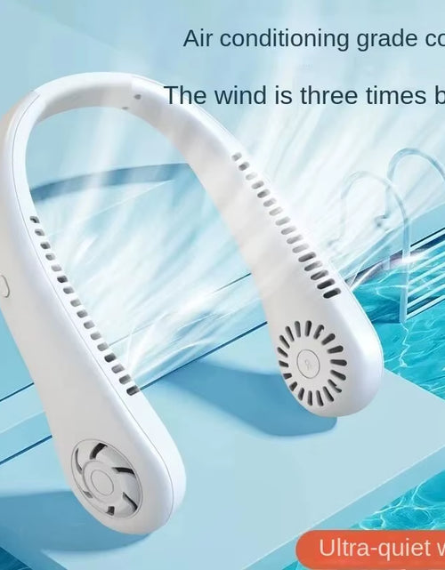 Load image into Gallery viewer, Breezeloop Pro – Bladeless Rechargeable Neck Fan with 3-Speed Cooling for Summer Comfort
