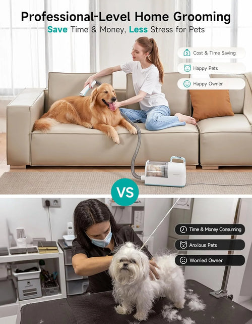 Load image into Gallery viewer, Pet Grooming Kit, Dog Clippers Tools Grooming Vacuum, Dog Hair Vacuum Suction,
